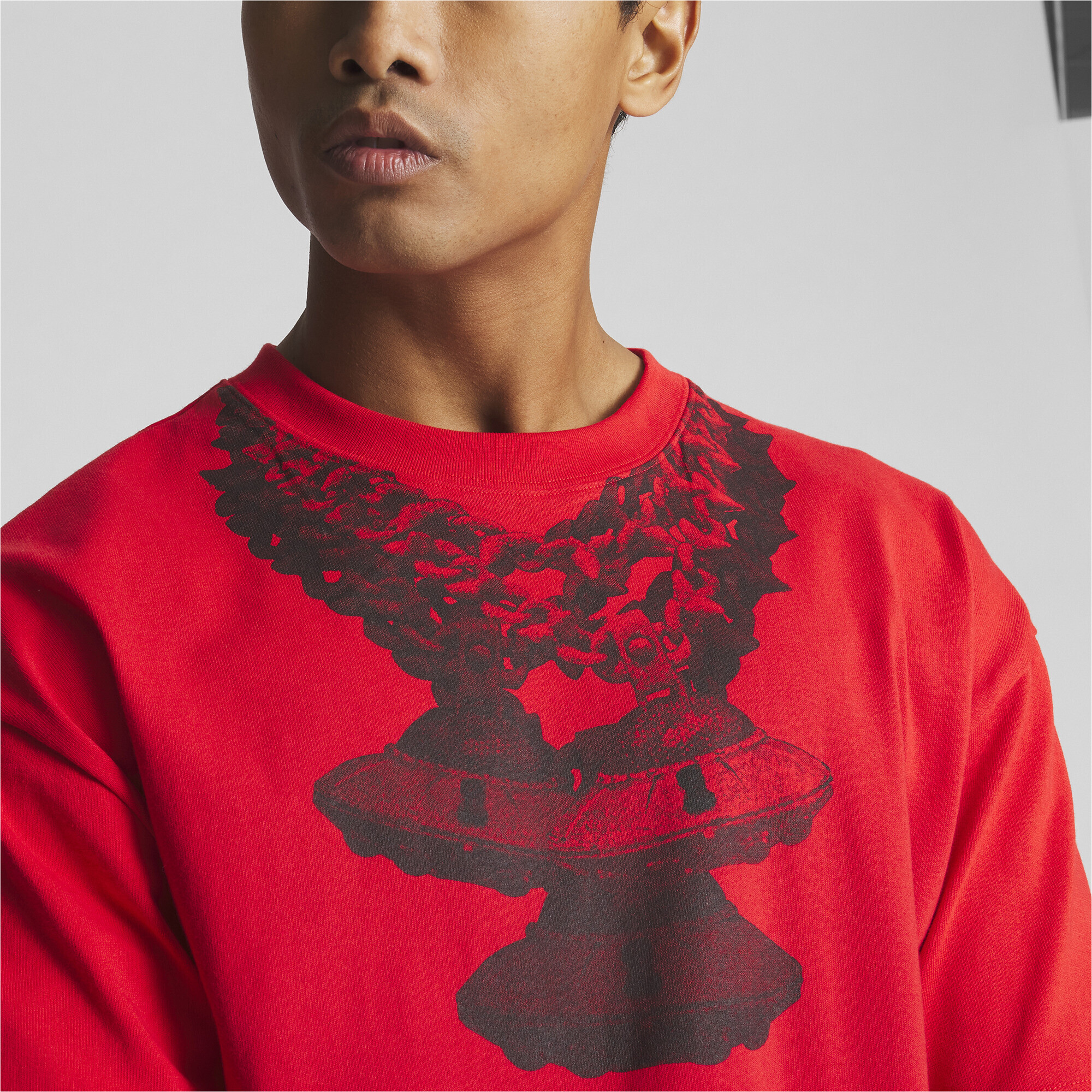 Men's PUMA X LAFRANCÃ T-Shirt In Red, Size 3XL