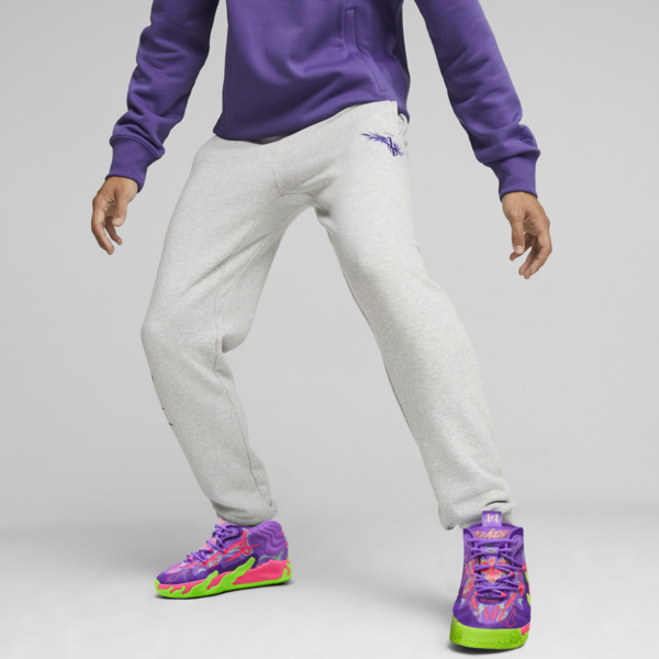 MELO x TOXIC Men's Sweatpants, Light Gray Heather, large-ZAF