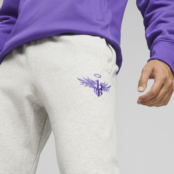 MELO x TOXIC Men's Sweatpants, Light Gray Heather, large-ZAF