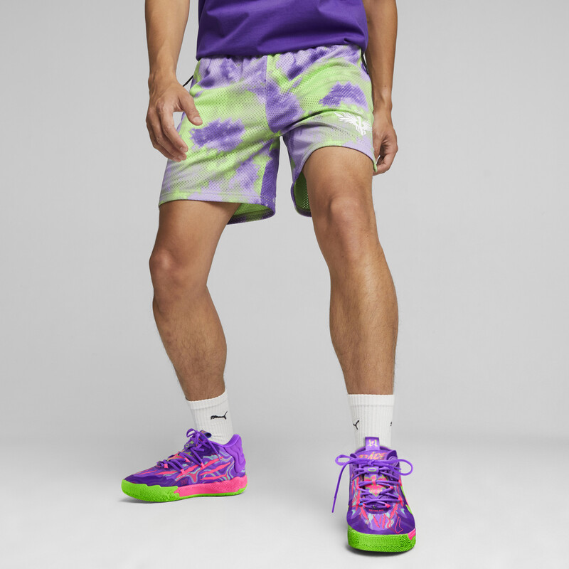 Men's PUMA MELO X TOXIC Basketball Shorts in Team Violet size S