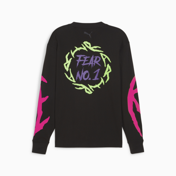 MELO X TOXIC Men's Basketball Long Sleeve Tee, PUMA Black, large-ZAF