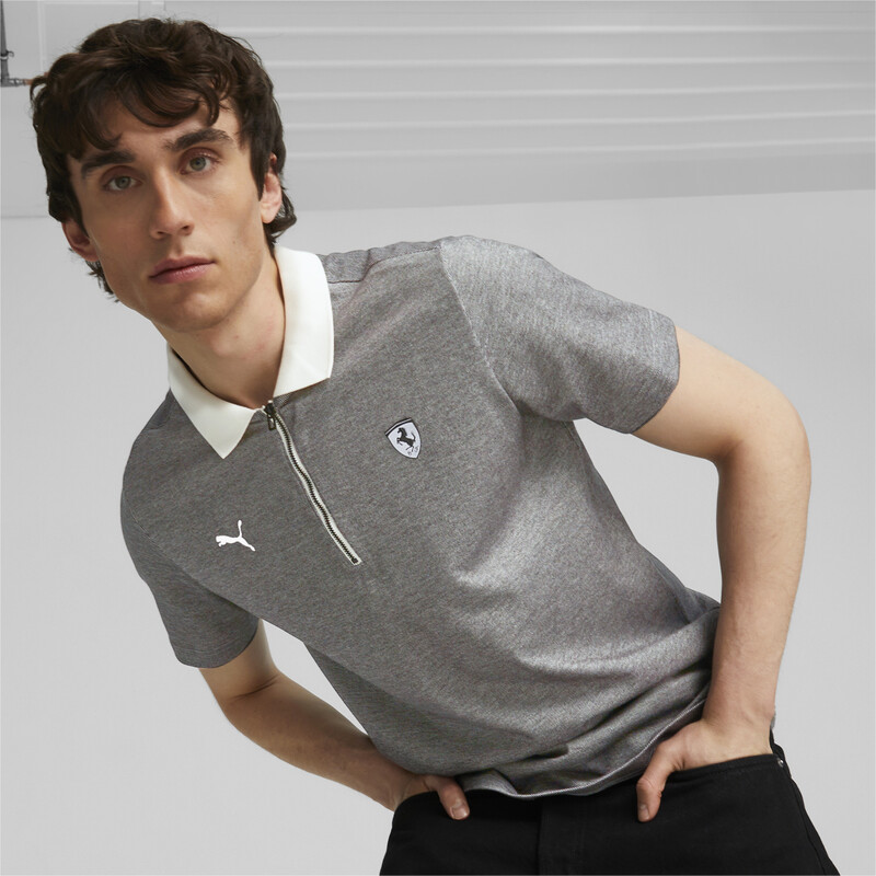 Men's PUMA Scuderia Ferrari Style 2 Tone Polo in White size S