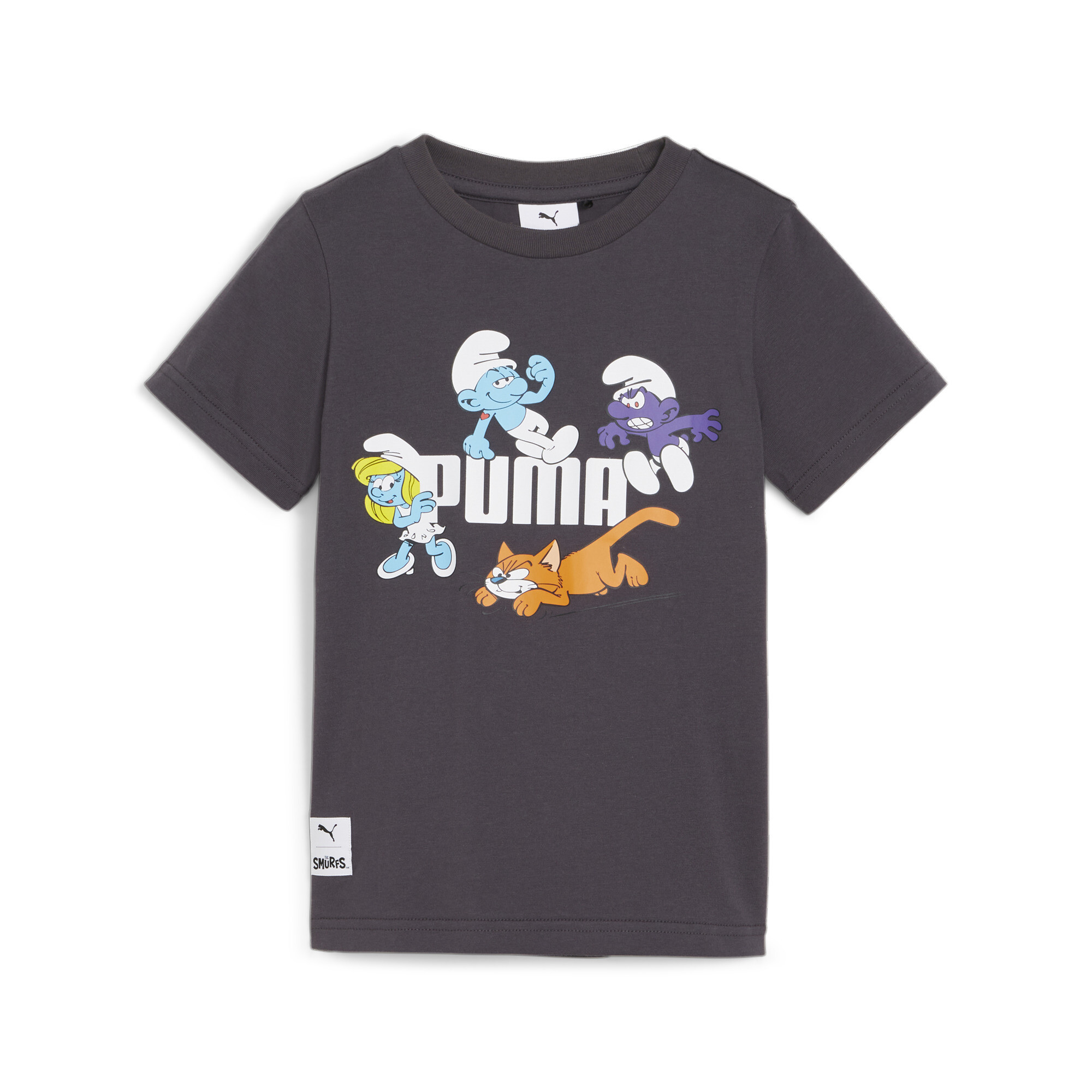 PUMA X THE SMURFS T-Shirt In Gray, Size 5-6 Youth
