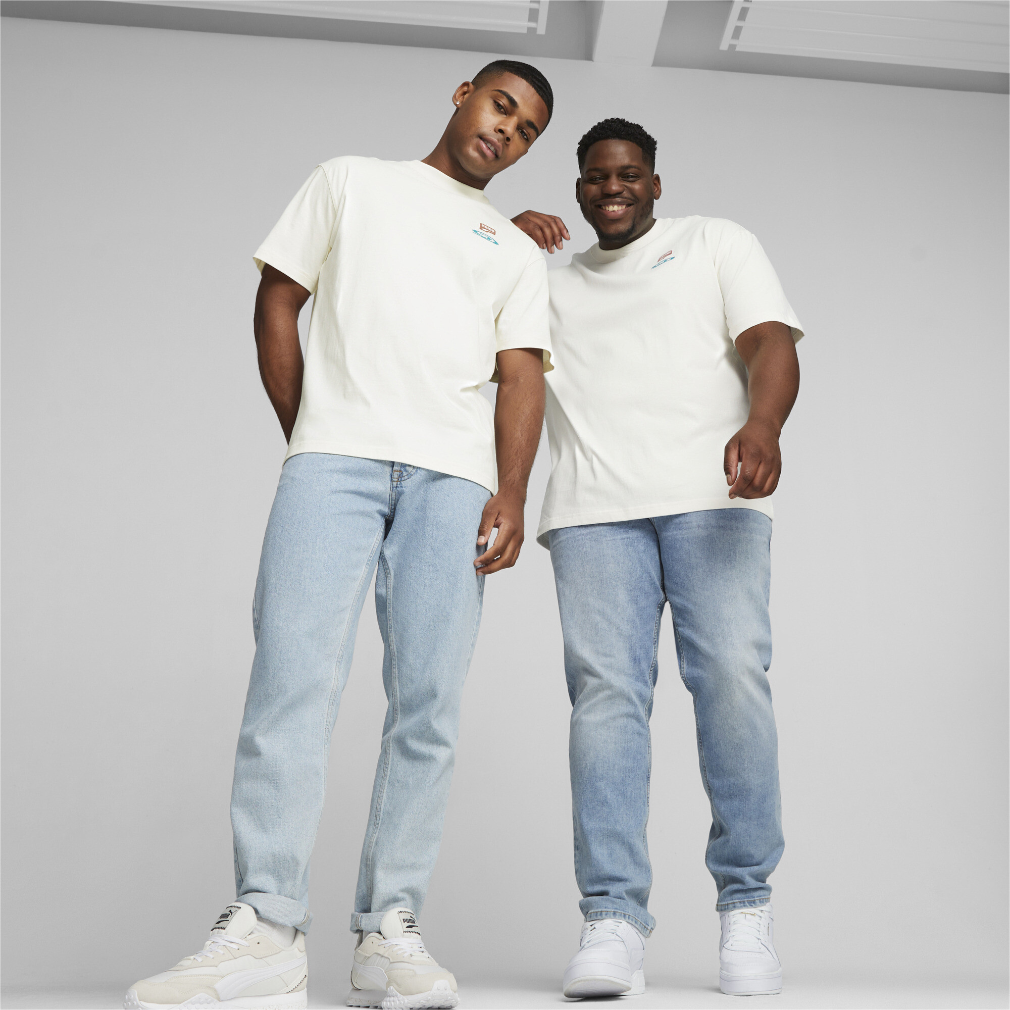 Men's Puma DOWNTOWN's Graphic T-Shirt, White, Size 4XL, Clothing