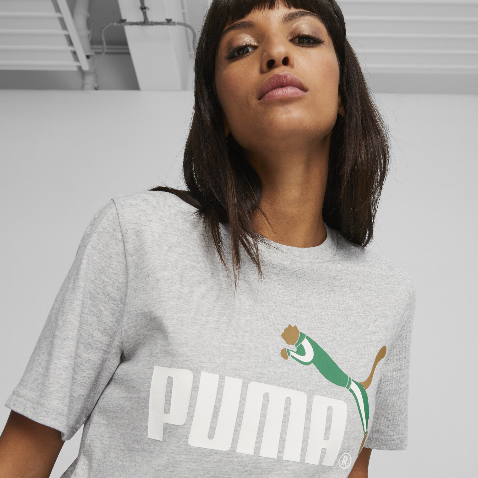 Men's PUMA CLASSICS T-Shirt In Heather, Size XS