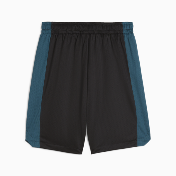 Shorts de basketball Shot Blocker para hombre, PUMA Black-Cold Green, large-ARG