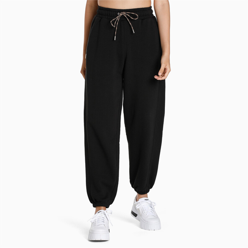 Women's PUMA Infuse Relaxed Fit Sweat Pants in Black size XL, PUMA, Shaheen Bagh