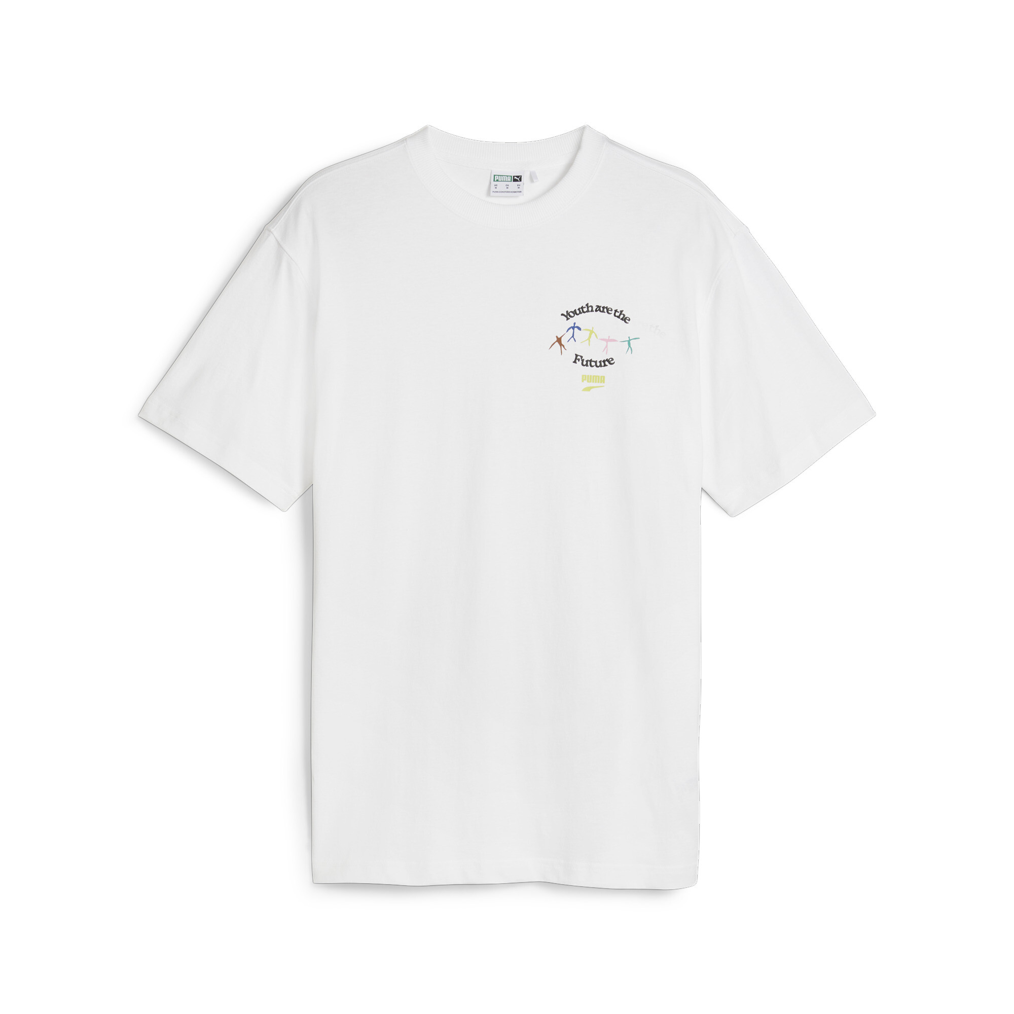 DOWNTOWN Graphic Genc T shirt Beyaz Puma Sku 623558 02 PUMA Turkiye Resmi Al veri Sitesi
