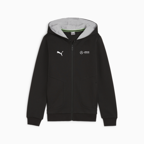 Mercedes-AMG Petronas Motorsport Youth Hooded Jacket, PUMA Black, large-ZAF