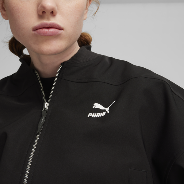 Classics Shiny Women's Bomber Jacket, PUMA Black, large-MEX