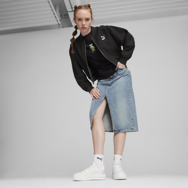 Classics Shiny Women's Bomber Jacket, PUMA Black, large-MEX