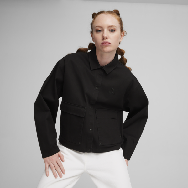 Campera cortavientos Classics para mujer, PUMA Black, large-ARG