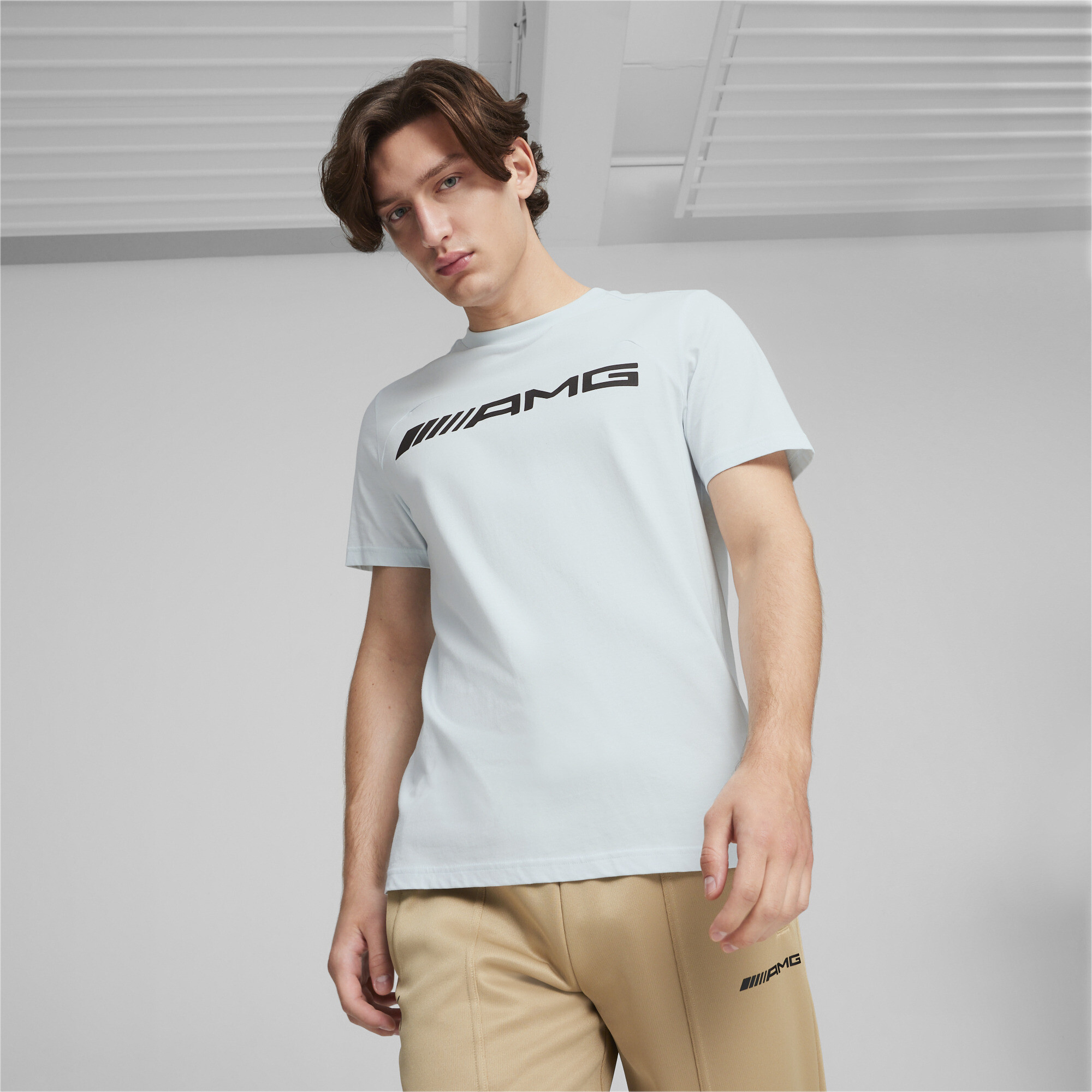 Men's Puma AMG Motorsports T-Shirt, Blue, Size XS, Clothing