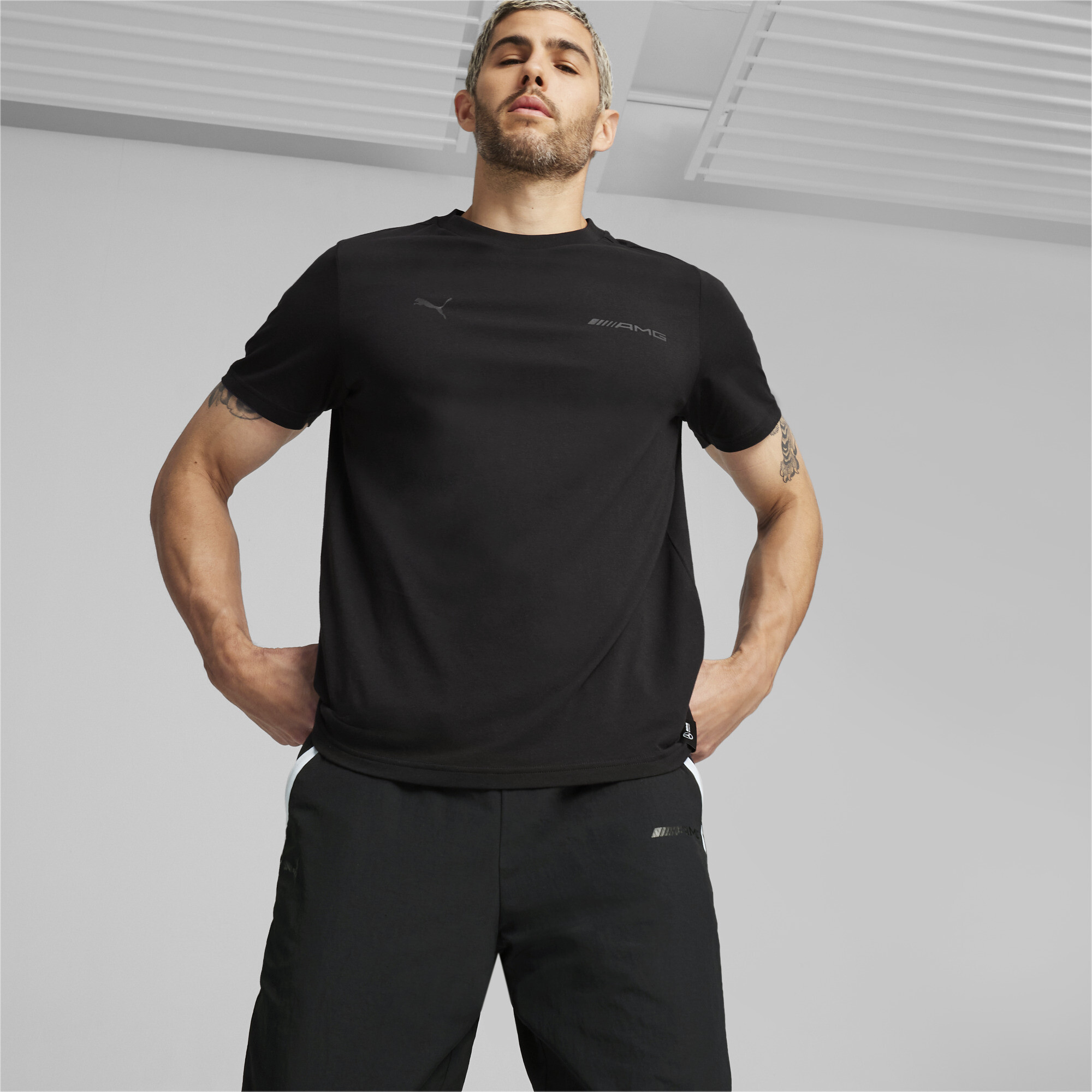 Men's Puma AMG Motorsports Graphic T-Shirt, Black, Size M, Clothing