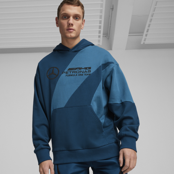 Mercedes-AMG Petronas Motorsport Statement Men's Hoodie, Ocean Tropic, large-ZAF