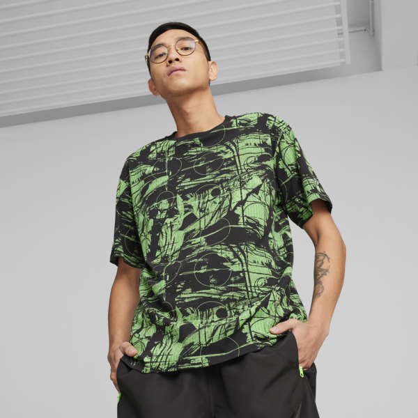 Mercedes-AMG Petronas Motorsport Statement Men's AOP Tee, PUMA Black, large-MEX