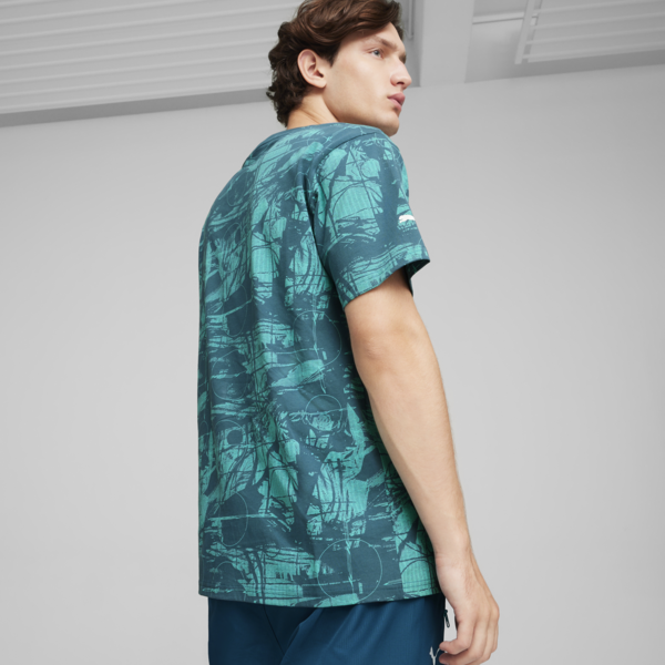 Remera Mercedes-AMG Petronas Motorsport Statement AOP para hombre, Ocean Tropic, large-ARG