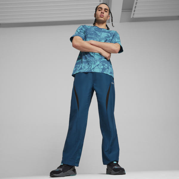 Pantalones Mercedes-AMG Petronas Motorsport Statement de tejido plano para hombre, Ocean Tropic, large-ARG
