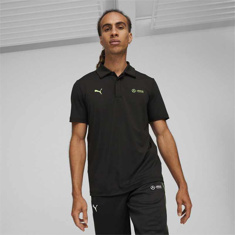 Men's PUMA Mercedes-AMG Petronas Motorsport CLOUDSPUN Polo in Black size L