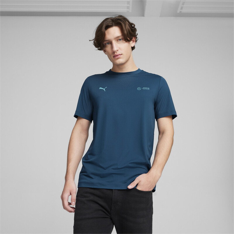 Men's PUMA Mercedes-AMG Petronas Motorsport Cloudspun T-shirt in Ocean Tropic size S