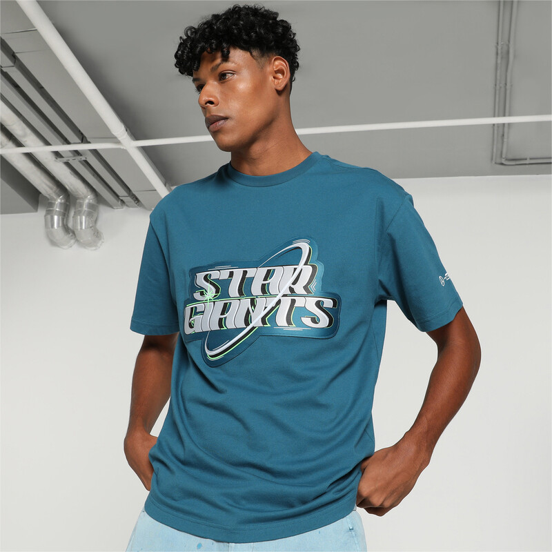 Men's PUMA Mercedes-AMG PETRONAS Crew-Neck Tee in Ocean Tropic size L