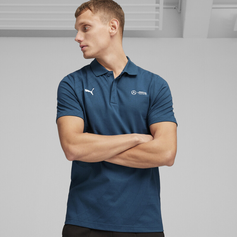Men's PUMA Mercedes-AMG Petronas Motorsport Jacquard Polo in Ocean Tropic size M