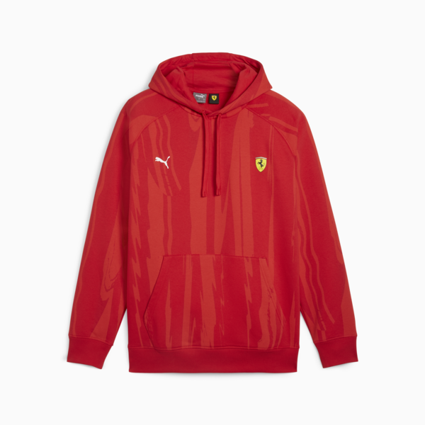 Scuderia Ferrari Race Men's Motorsport Hoodie, Rosso Corsa, large-ZAF