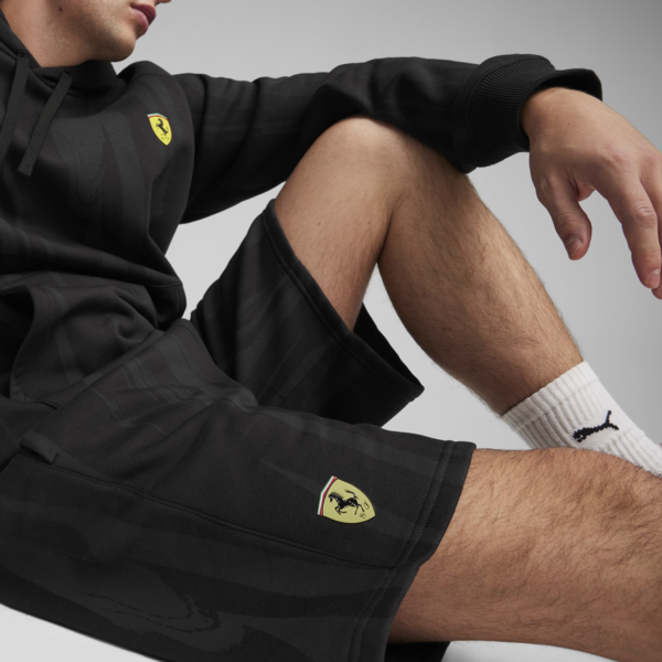 Scuderia Ferrari Race Men's AOP Shorts, PUMA Black, large-ZAF