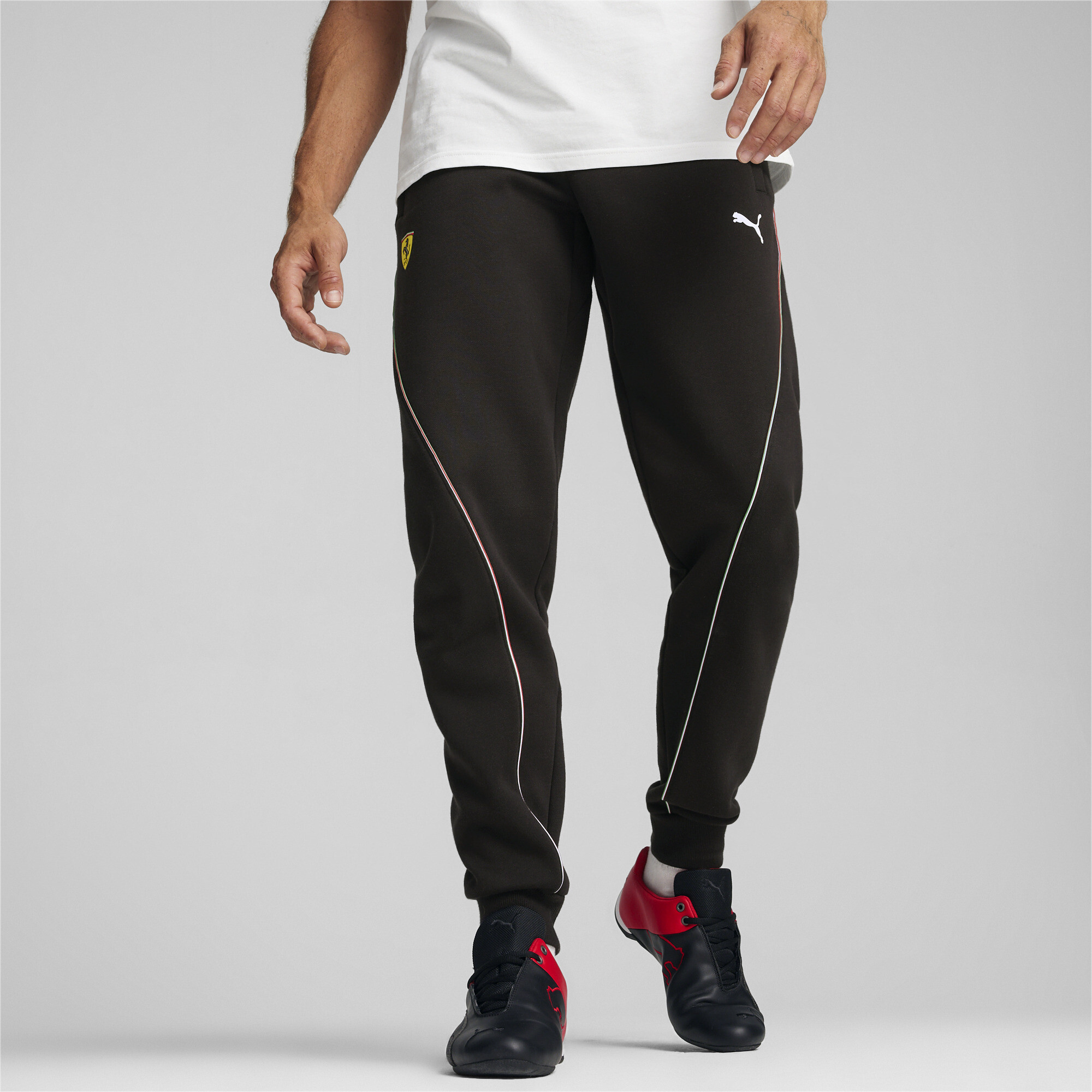 Men's Puma Scuderia Ferrari's Motorsport Race Sweat Pants, Black, Size XS, Clothing
