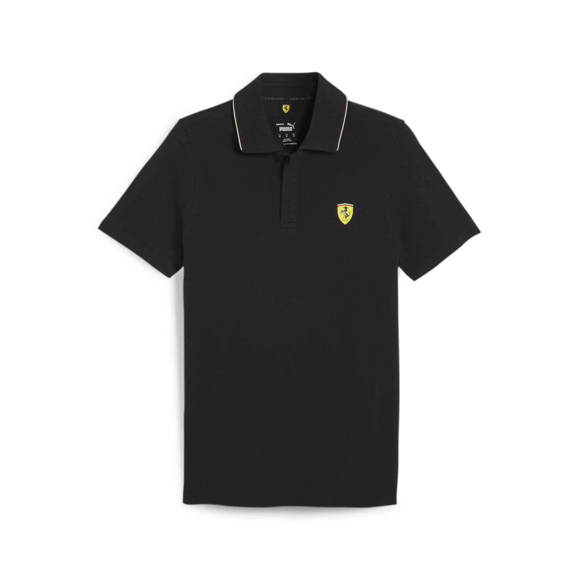 Men's PUMA Scuderia Ferrari Motorsport Race Polo In Black, Size XS, Cotton