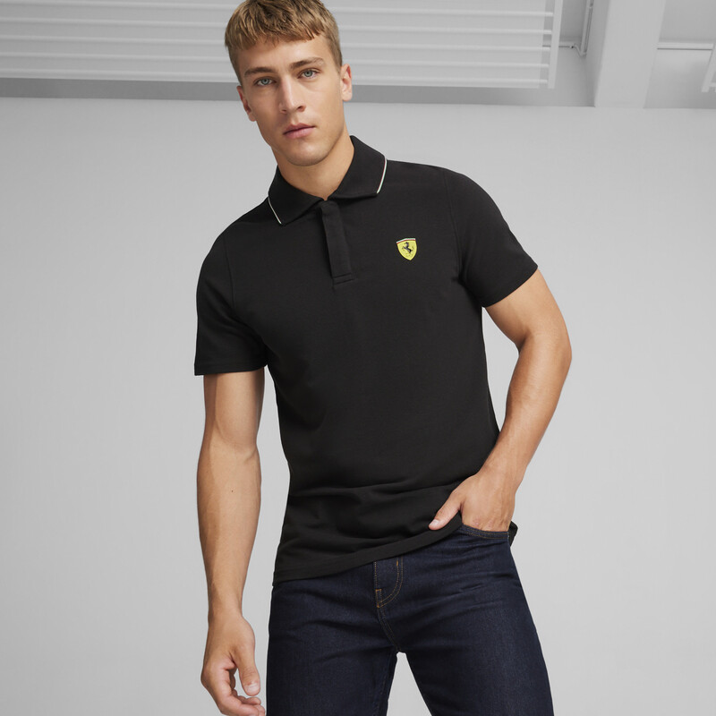 Men's PUMA Scuderia Ferrari Motorsport Race Polo in Black size M