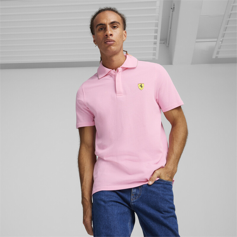 Men's PUMA Scuderia Ferrari Motorsport Race Polo in Pink size S