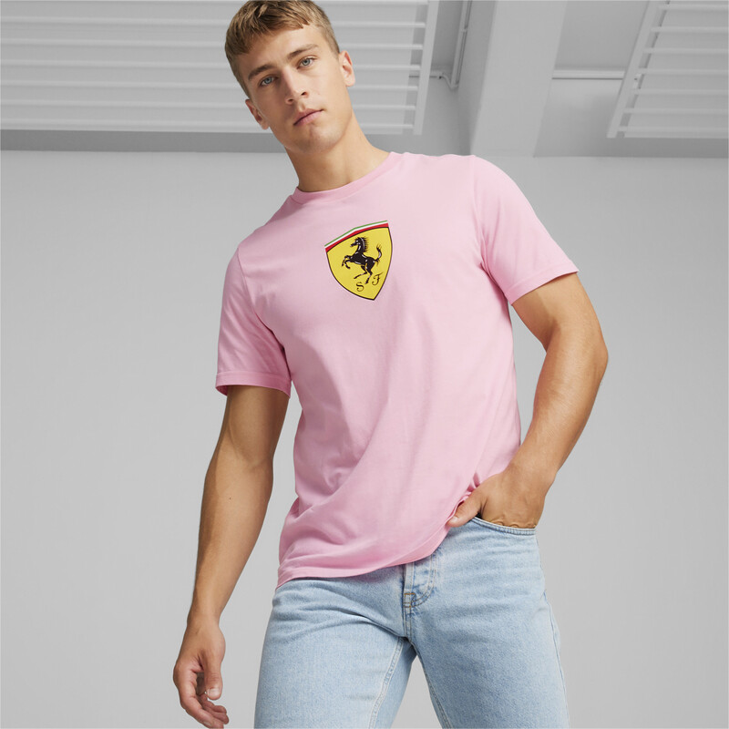 Men's PUMA Scuderia Ferrari Race Motorsport Tee in Pink size M