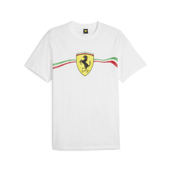 Remera Scuderia Ferrari Race Big Shield Motorsport Heritage para hombre, PUMA White, large-ARG