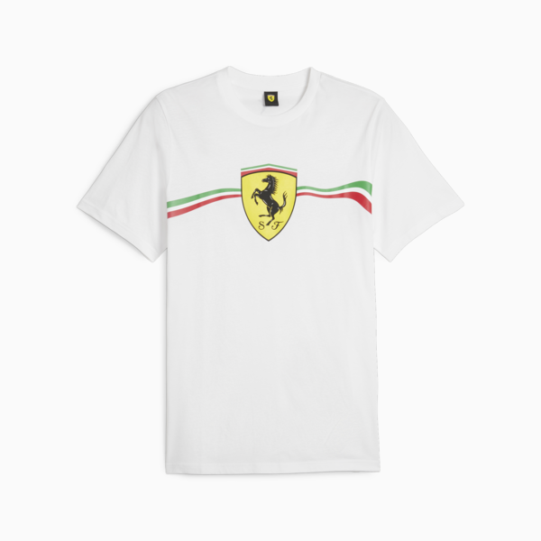 Remera Scuderia Ferrari Race Big Shield Motorsport Heritage para hombre, PUMA White, large-ARG