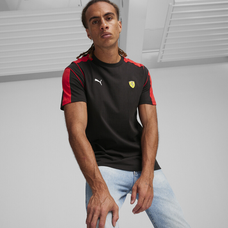 Men's PUMA Scuderia Ferrari Race MT7 Motorsport T-shirt in Black size S