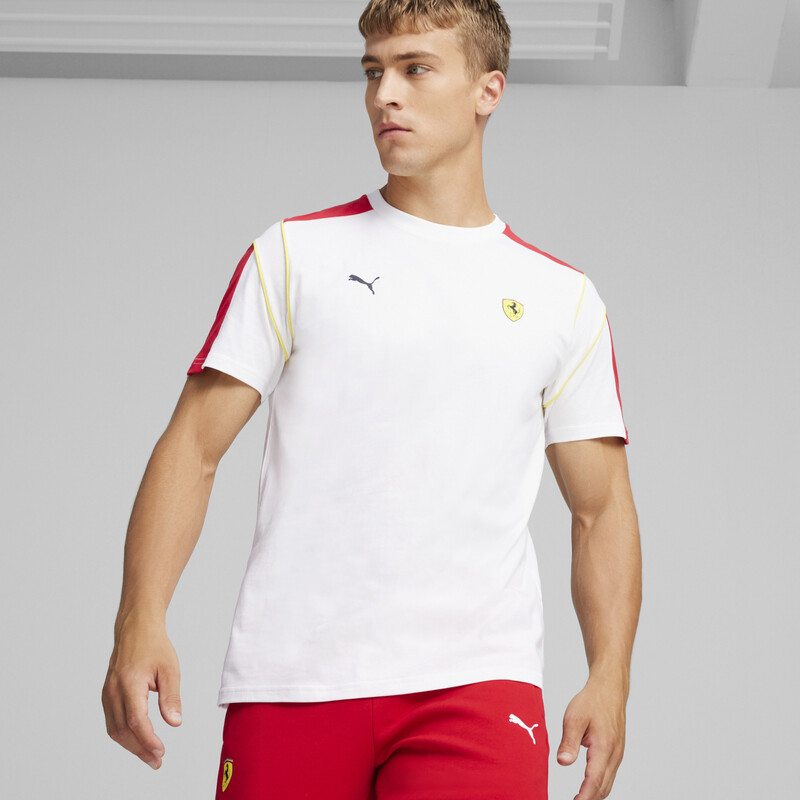Men s PUMA Scuderia Ferrari Race MT7 Motorsport T shirt in White size S