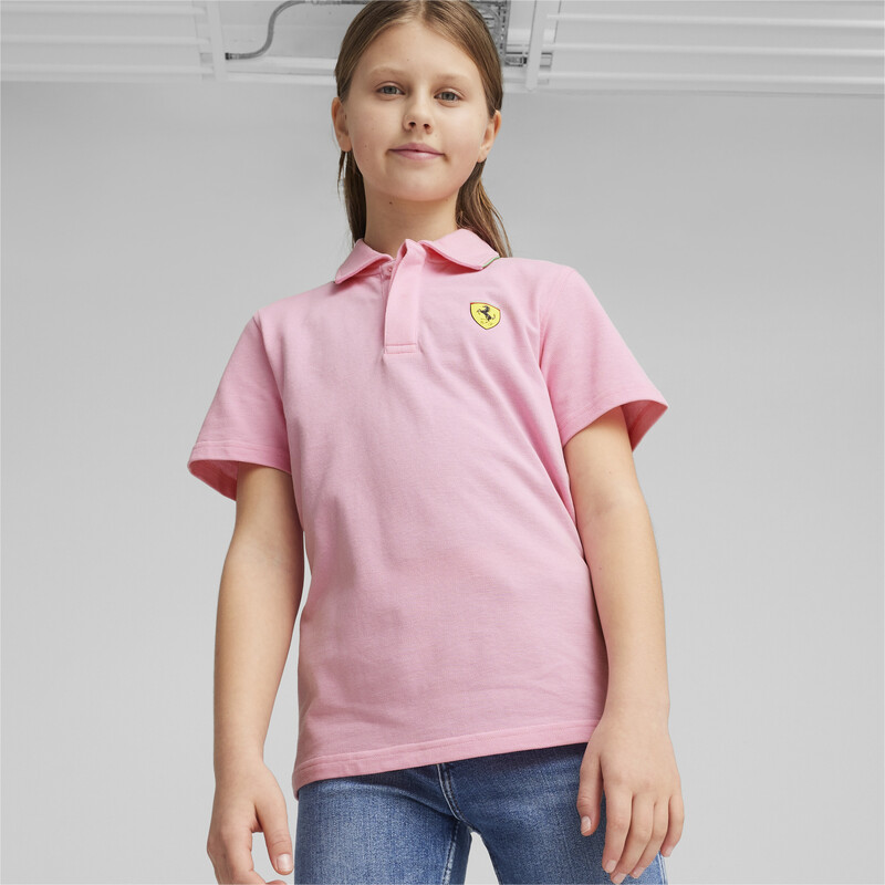 PUMA Scuderia Ferrari Race Youth Polo in Pink size 9-10Y