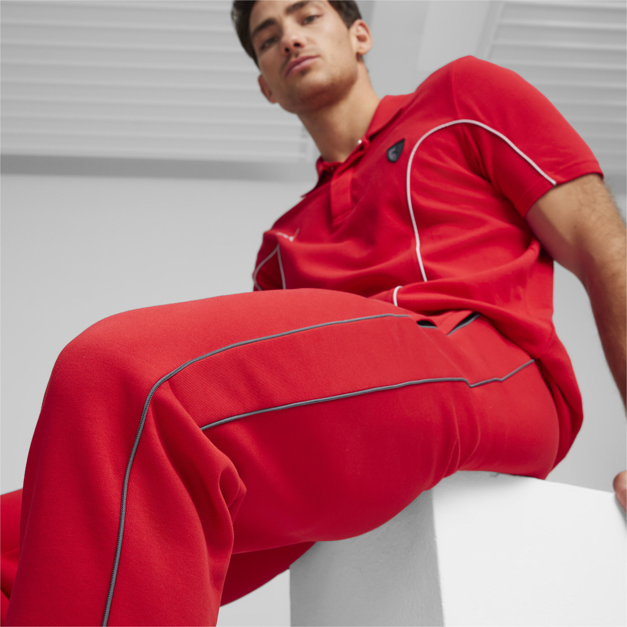 Men's Puma Scuderia Ferrari Style's Motorsport MT7 Pants, Red, Size XL, Sport