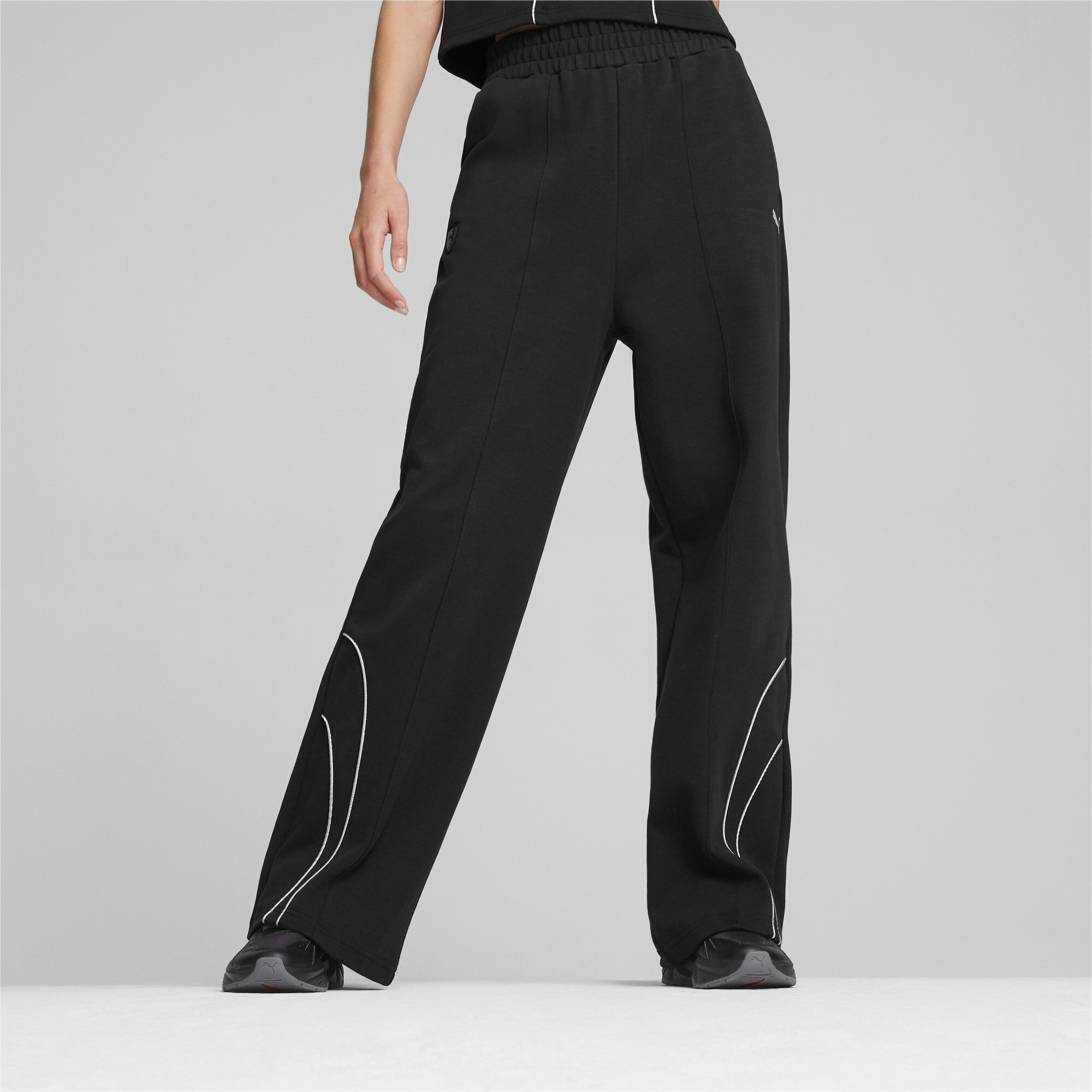 Women's Puma Scuderia Ferrari Style's Motorsport Pants, Black, Size S, Sport