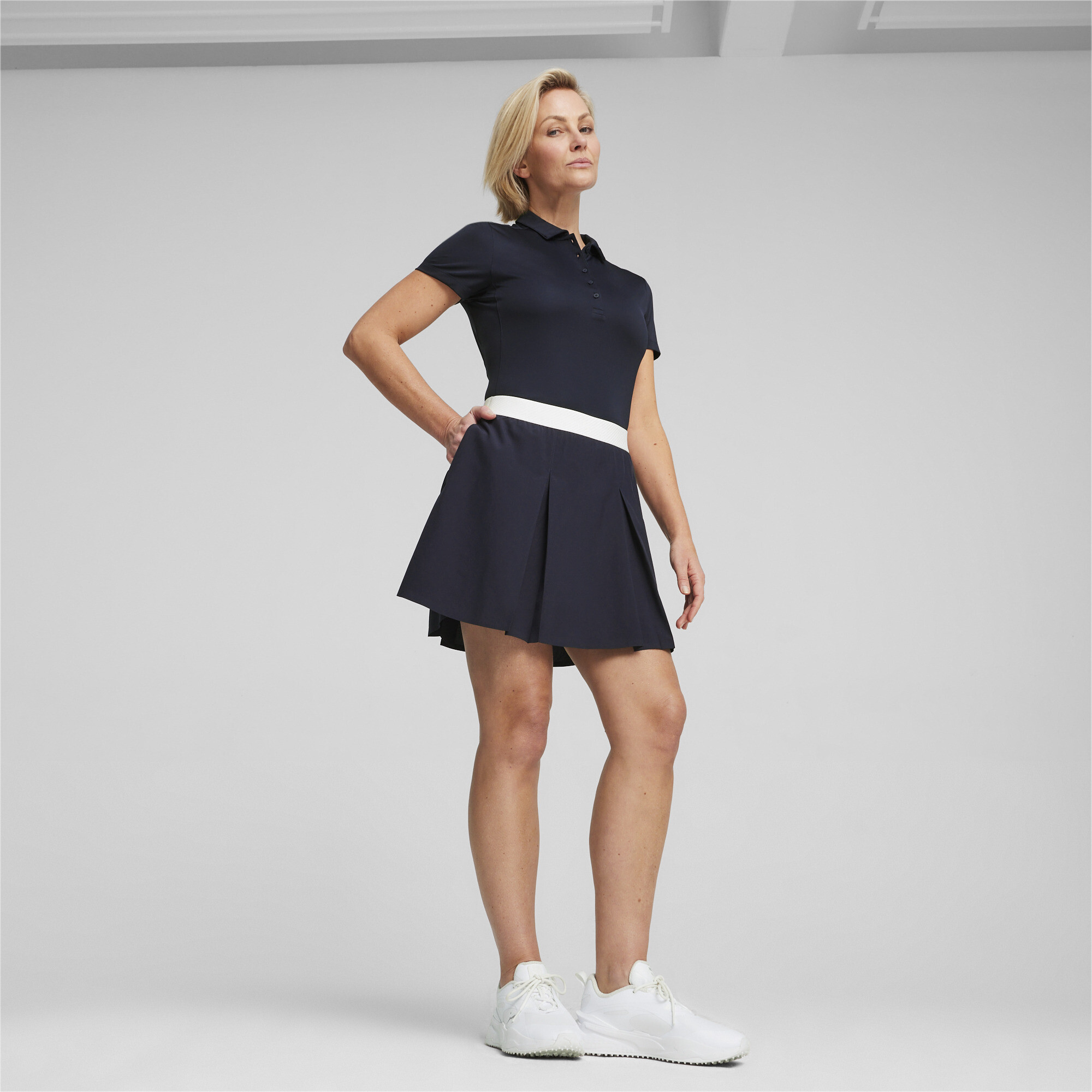 Women's Puma W Club's Pleated Golf Skirt, Blue, Size S, Clothing