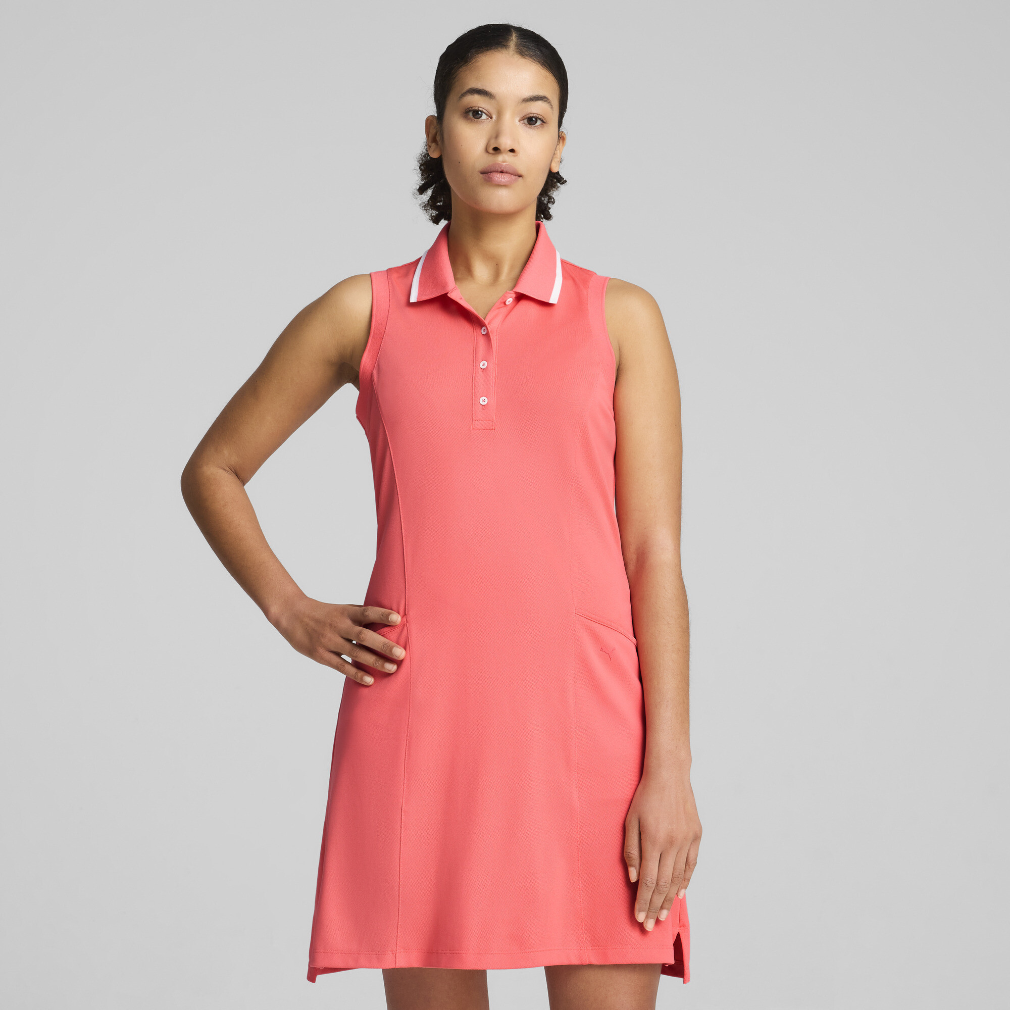 Puma Everyday Golf Pique Kleid Damen | Mit Plain | Peach Frost | Größe: M