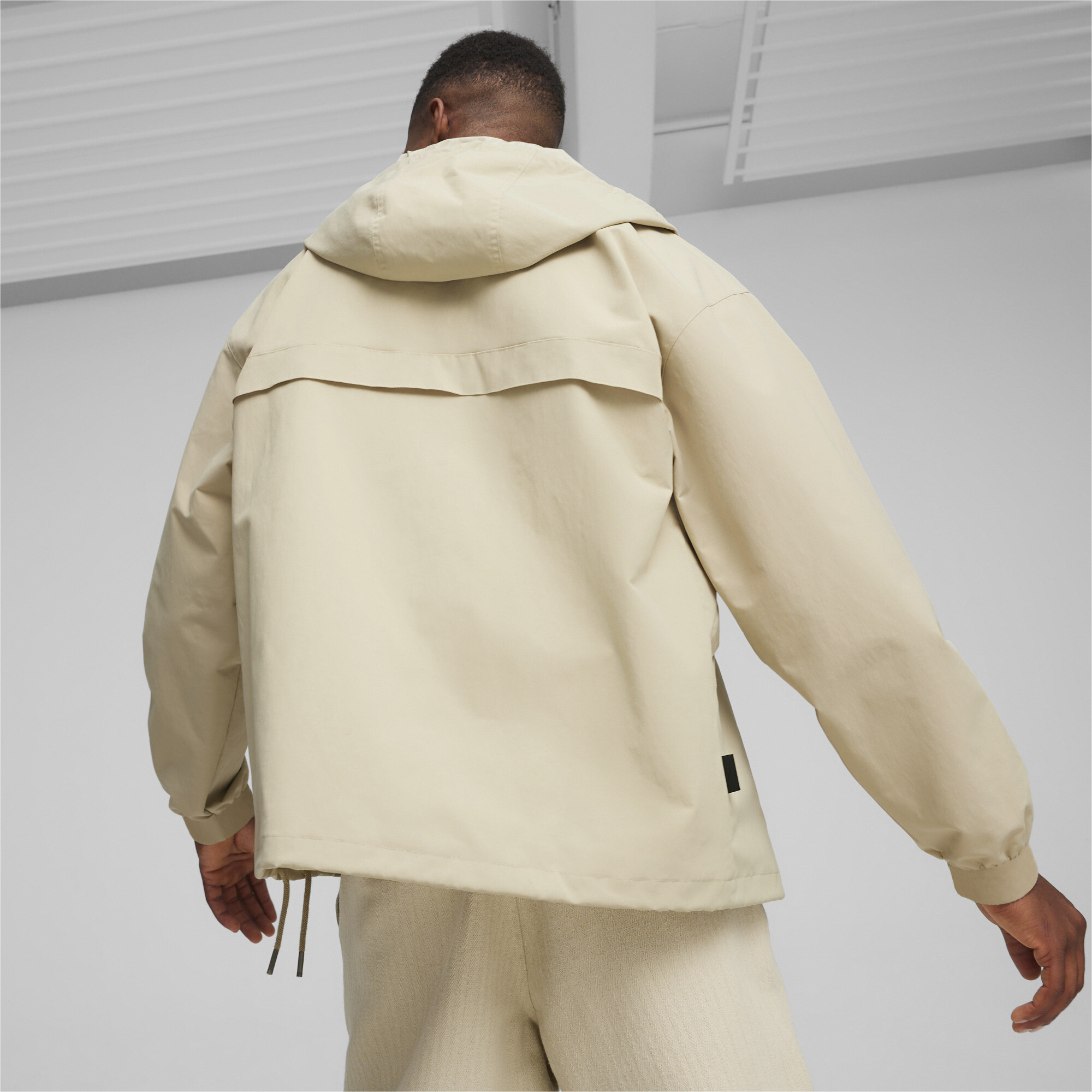 Men's PUMA MMQ Jacket In 100 - Beige, Size Large