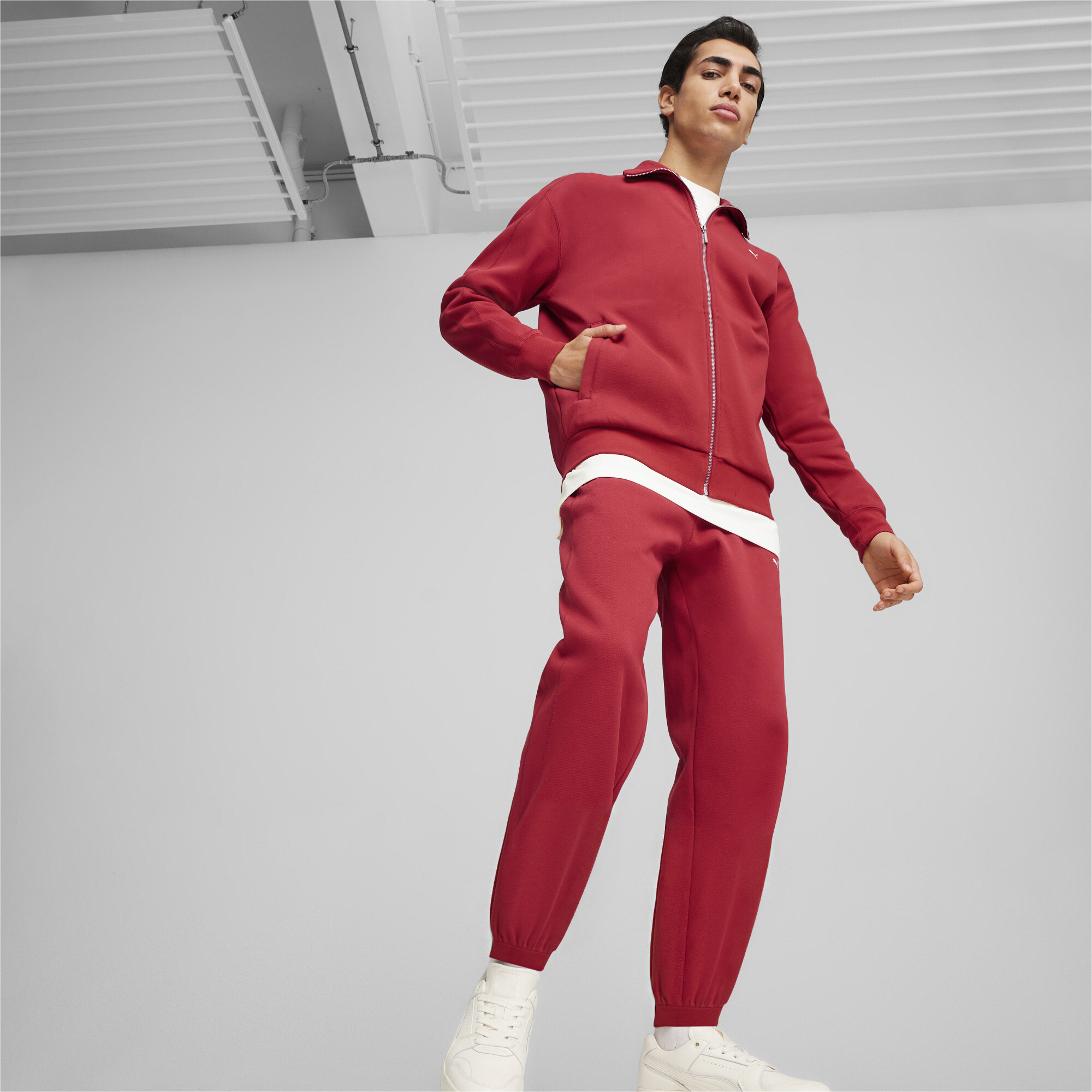 Men's Puma MMQ T7 Track Jacket, Red, Size XL, Clothing