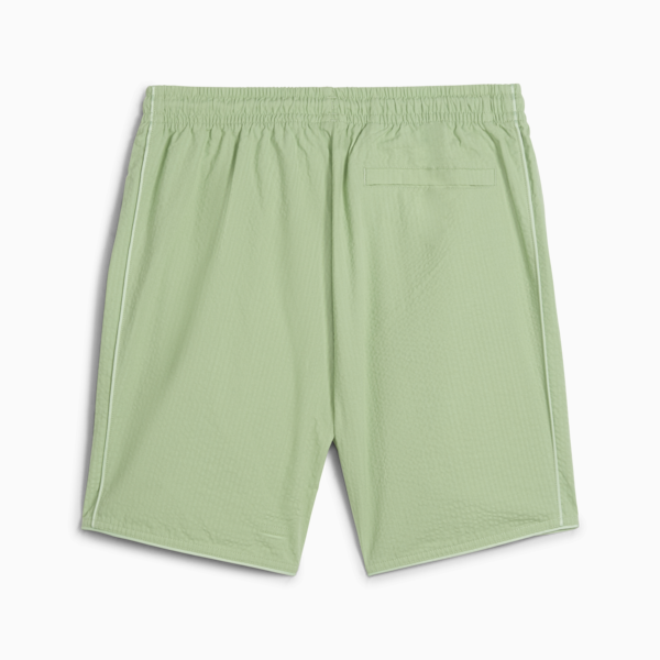 MMQ Seersucker Shorts, Pure Green, large-ZAF