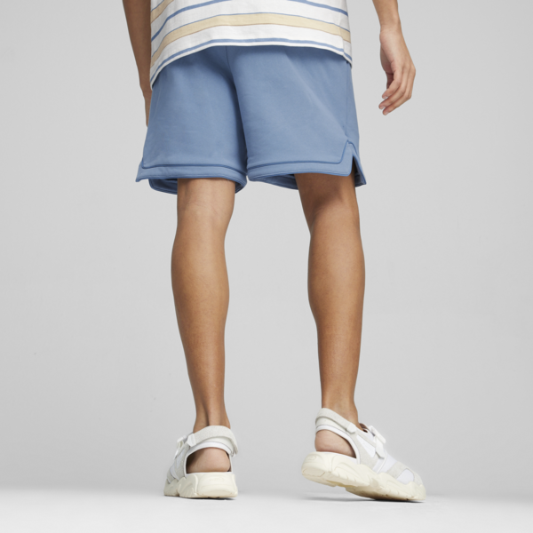 Basketball Nostalgia Men's Shorts, Zen Blue, large-ZAF