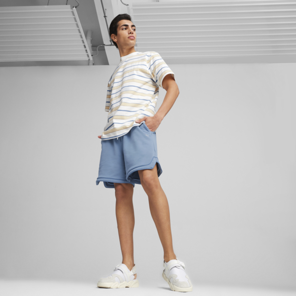 Basketball Nostalgia Men's Shorts, Zen Blue, large-ZAF