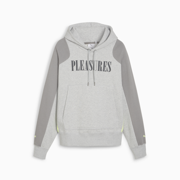 Buzo con capucha PUMA x PLEASURES, Light Gray Heather, large-ARG