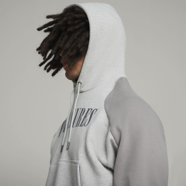 Buzo con capucha PUMA x PLEASURES, Light Gray Heather, large-ARG