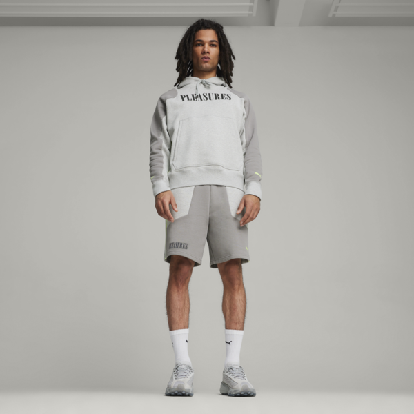 Buzo con capucha PUMA x PLEASURES, Light Gray Heather, large-ARG